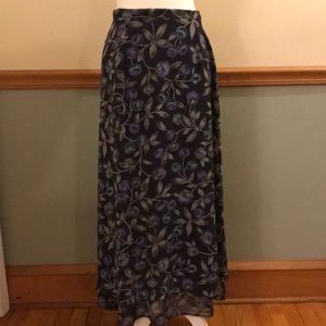 SB Collection navy floral print skirt- size 10